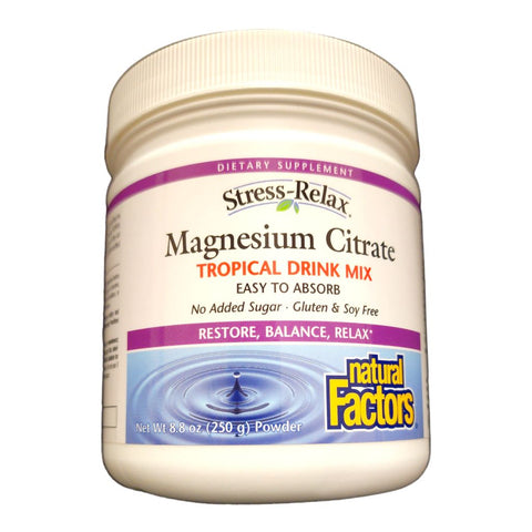 NATURAL FACTORS - MAGNESIUM CITRATE DRINK MIX - The Vault