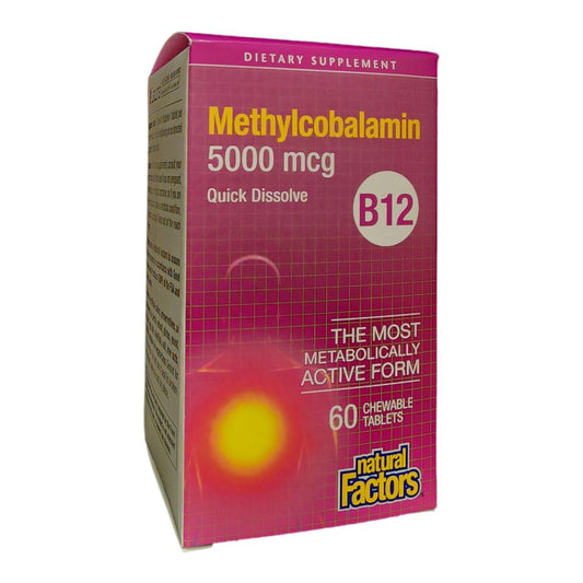 NATURAL FACTORS - METHYLCOBALAMIN B12 5000mcg - The Vault