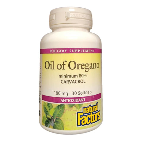 NATURAL FACTORS - OIL OF OREGANO 180MG - The Vault