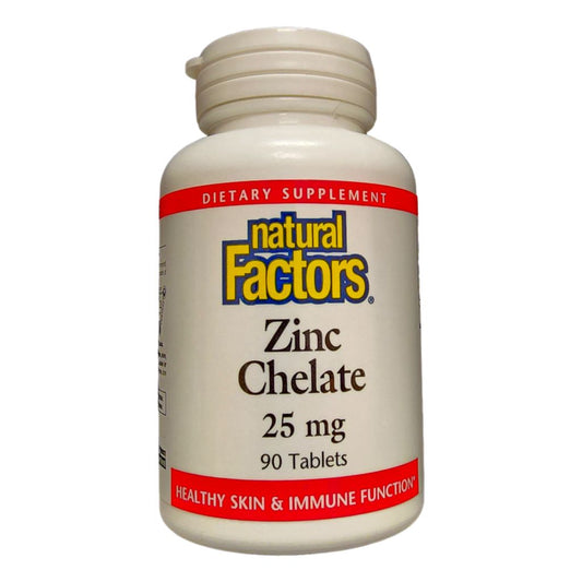 NATURAL FACTORS - ZINC CHELATE 25MG - The Vault